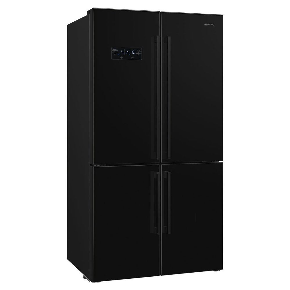 Smeg FQ60NDE American Style Four Door Fridge Freezer - BLACK - Image 1
