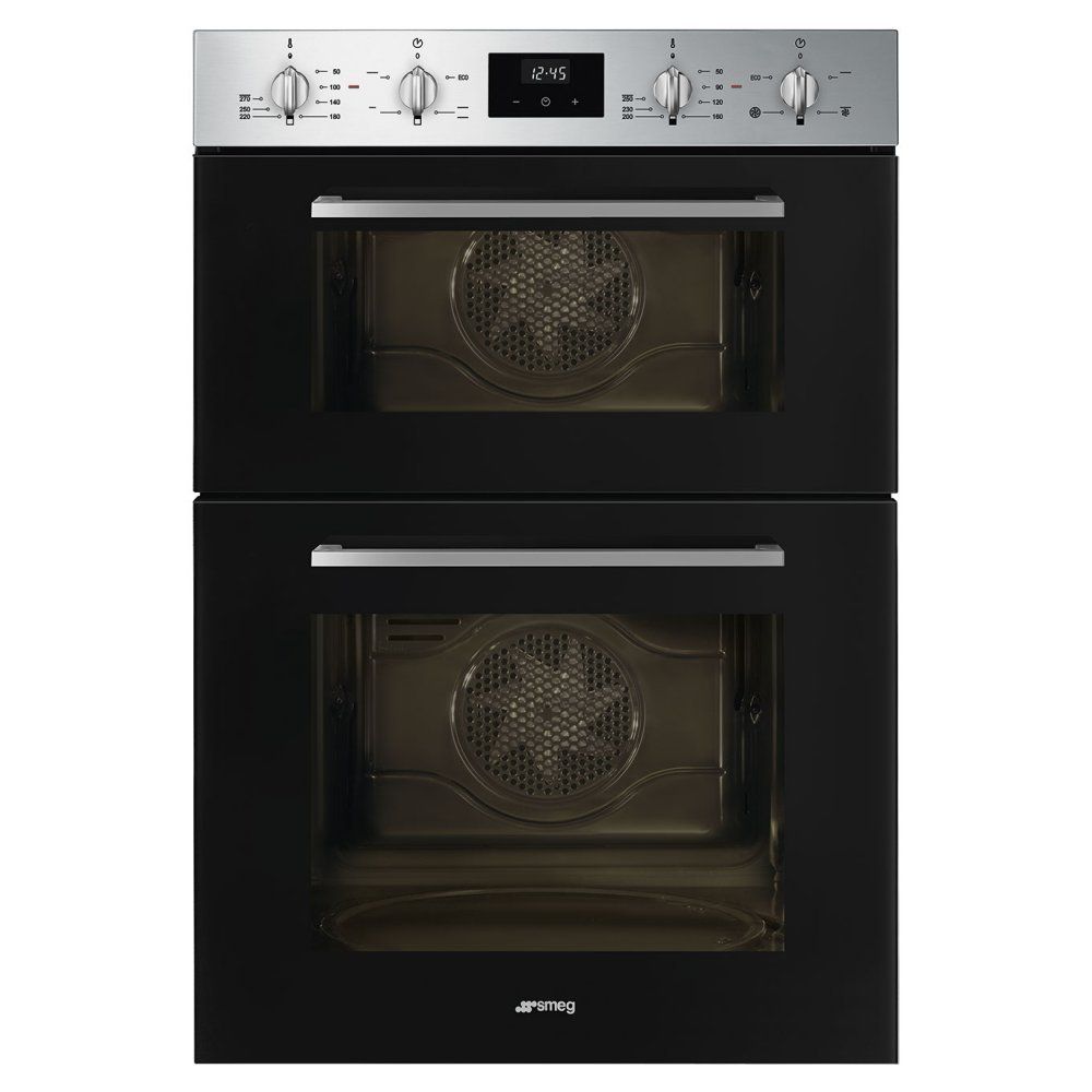 Smeg DOSF400B Cucina Built In Double Oven - Black - Image 1