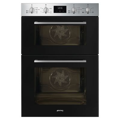 Smeg DOSF400B Cucina Built In Double Oven - Black