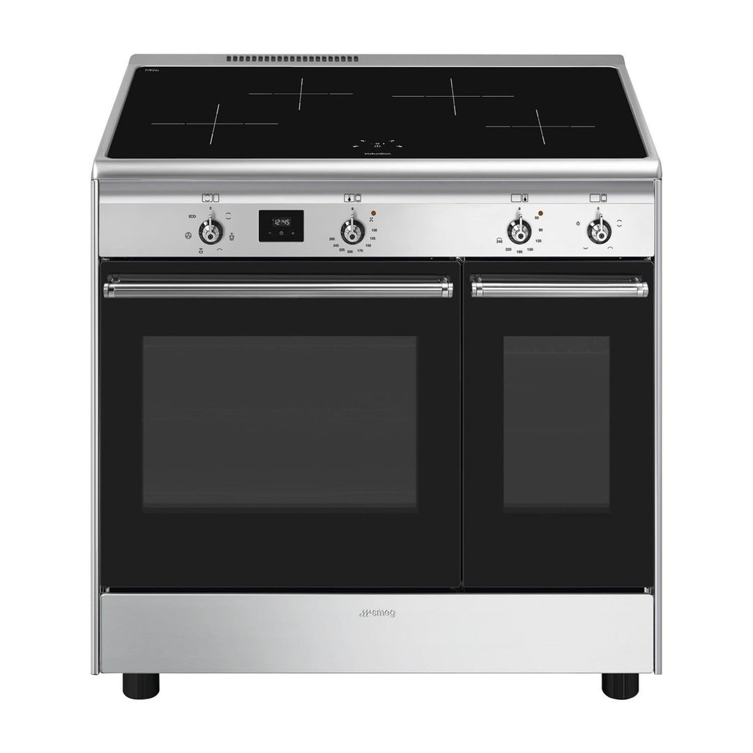 Smeg CX92IM 90cm Concert Induction Range Cooker - STAINLESS STEEL - Image 1