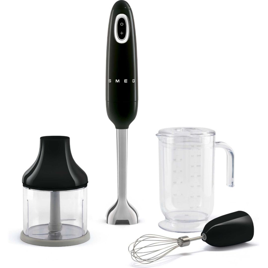 Smeg 50s Style Hand Blender 700W Retro Immersion Blender with Accessories - HBF03BLUK - Image 1