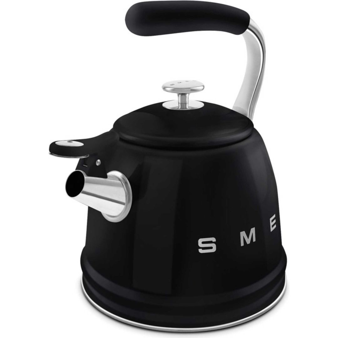 SMEG 50s Style Stovetop Kettle 2.3L capacity in Black - WKF01BL - Image 1