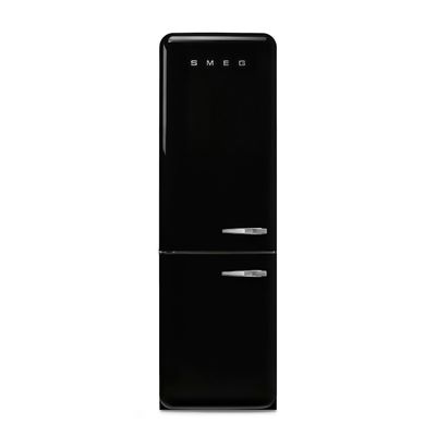 Smeg FAB32LBL6UK 60cm Retro Frost Free Fridge Freezer Left Hand Hinge - BLACK