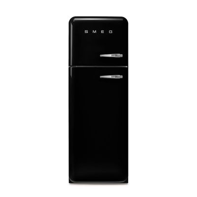 Smeg FAB30LBL6UK Retro Fridge Freezer Left Hand Hinge - BLACK