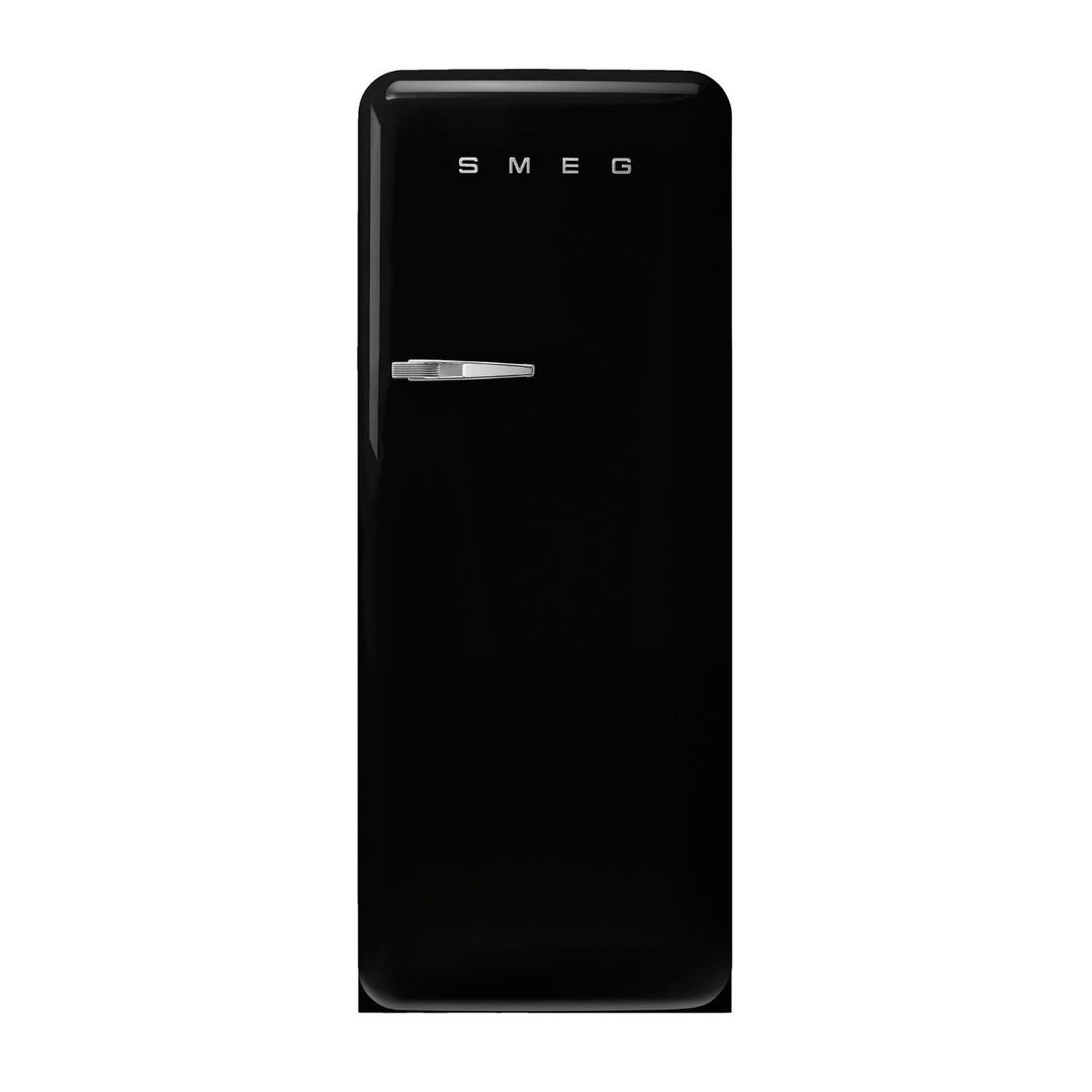 Smeg FAB28RBL6UK 60cm Retro Refrigerator Right Hand Hinge - BLACK - Image 1