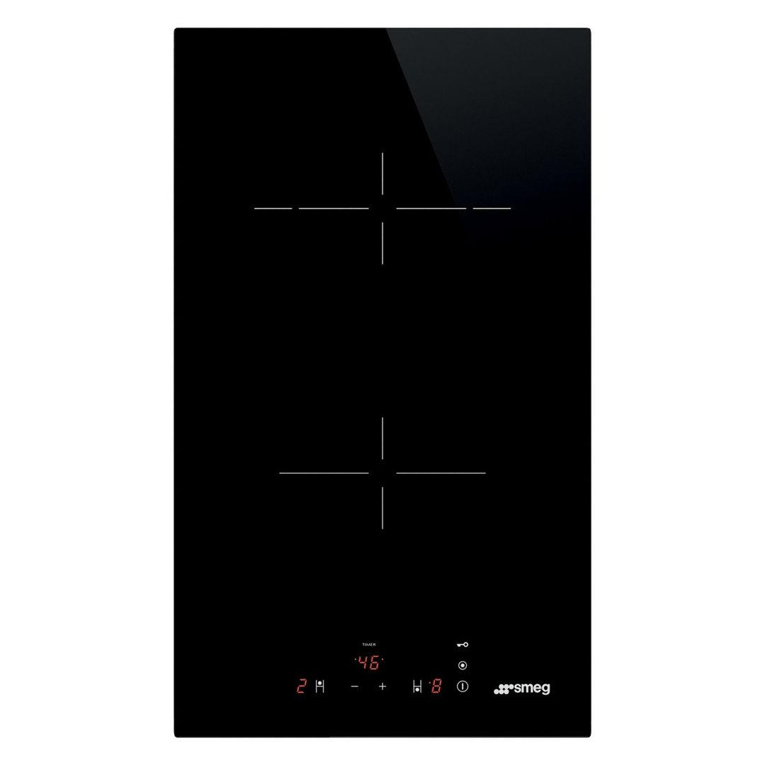 Smeg 30cm Domino Frameless Ceramic Hob SE232TD2 Black - Image 1