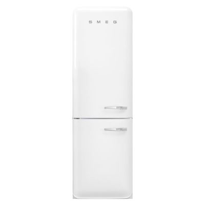 Smeg 331 Litre Fifties Style Left Hand Hinge 70/30 Fridge Freezer - White