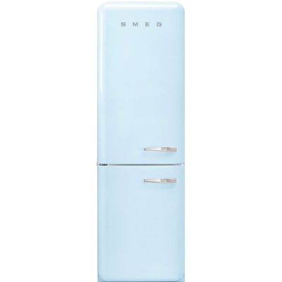 Smeg 331 Litre Fifties Style Left Hand Hinge 70/30 Fridge Freezer - Pastel Blue