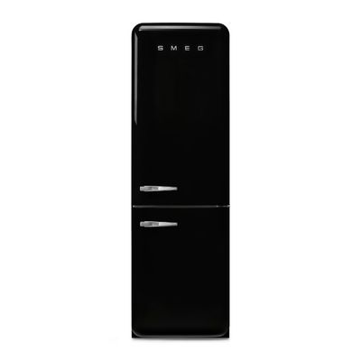 Smeg FAB32RBL6UK 60cm Retro Frost Free Fridge Freezer Right Hand Hinge - BLACK