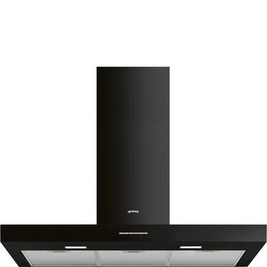 Smeg KBT900BL 90cm Chimney Hood - BLACK - Image 1