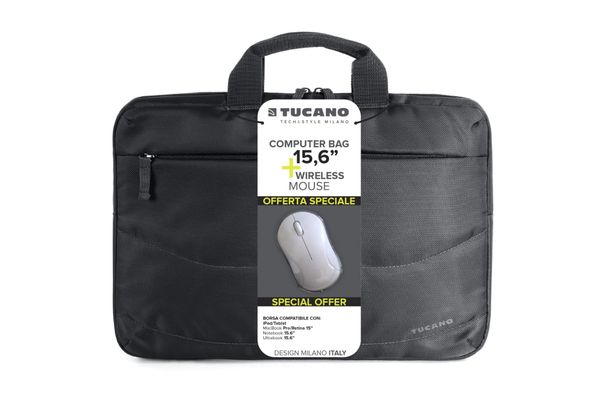 Tucano IDEA Notebook 15.6" Messenger case with mouse included Black