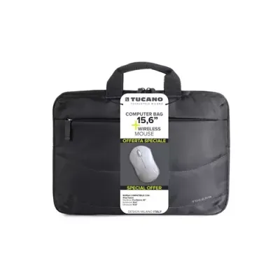 Tucano IDEA Notebook 15.6" Messenger case with mouse included Black - Thumbnail 2