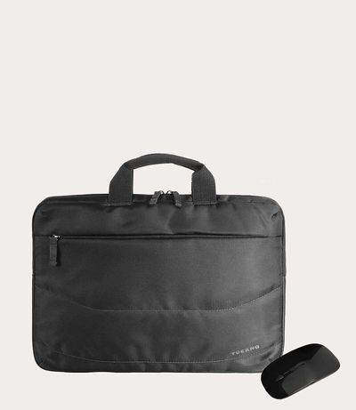 Tucano IDEA Notebook 13"/14" and MacBook Pro 14" Messenger case with mouse included Black