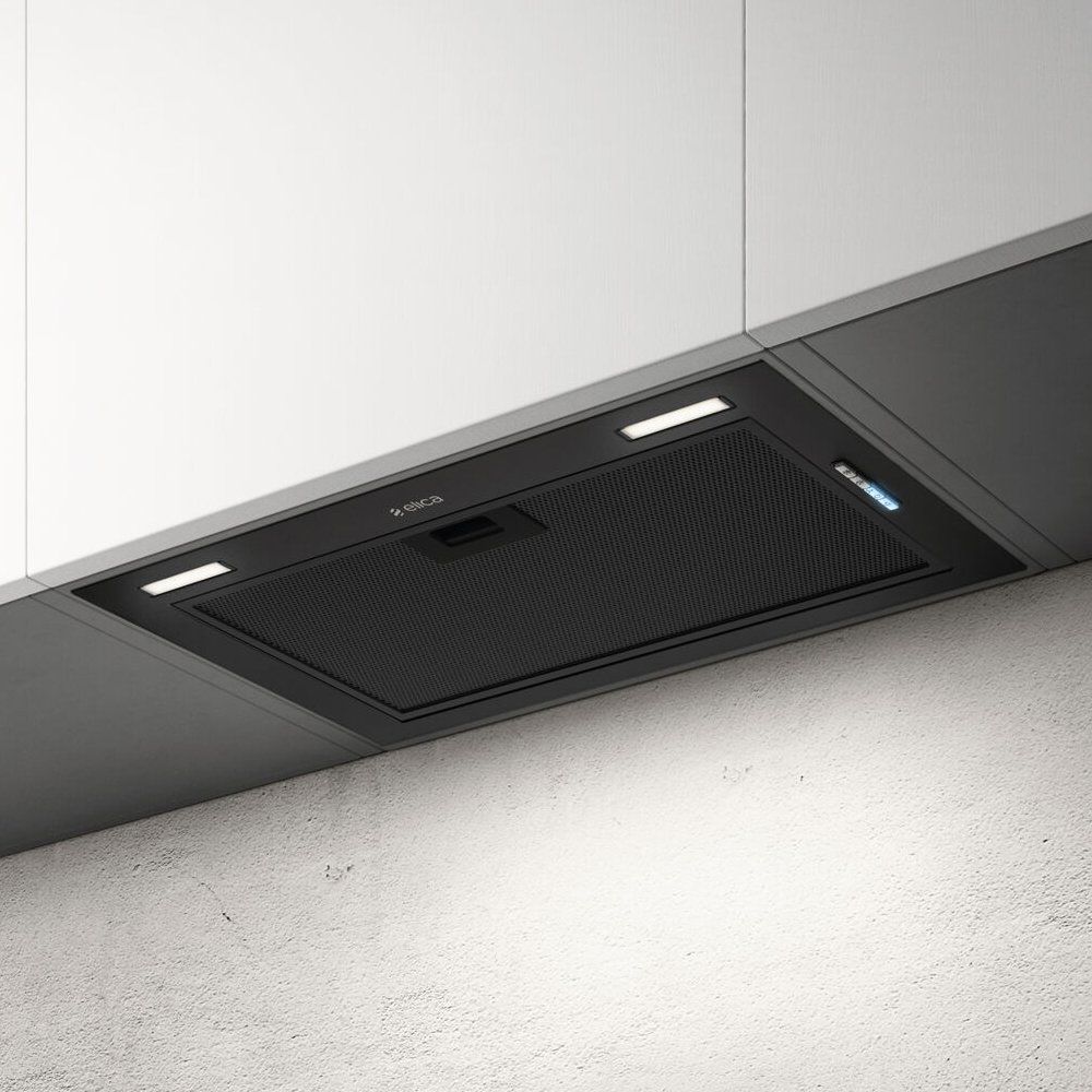 Elica FOLD-BLK-60 Fold 52cm Canopy Cooker Hood - Black - Image 1