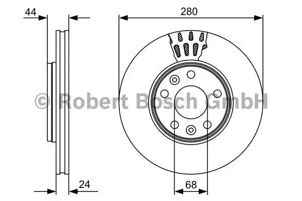 Brembo Front Brake Disc 280Mm Megane Laguna Iii 1.5 2.0 Dci 08- Frt | 09.a727.14 | Euro Car Parts