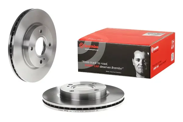 Brembo Front Brake Disc 258Mm Ford Fiesta 08- | 09.a968.24 | Euro Car Parts