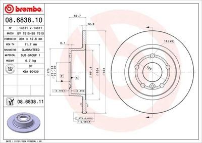 Brembo Land Rover Range 94-02 | 08.6838.11 | Euro Car Parts - Thumbnail 2