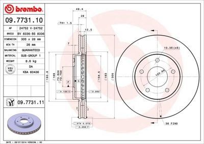 Brembo Xk8 95- Xj 97-03 | 09.7731.11 | Euro Car Parts - Thumbnail 2