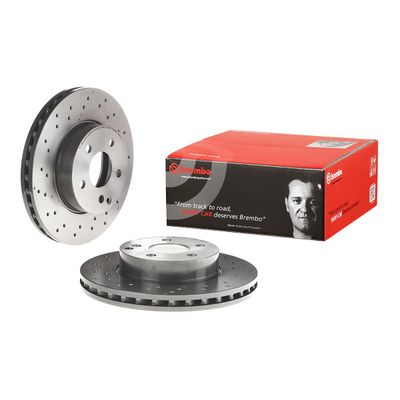 Brembo Front Disc Merc C-Class W204 (07-) 295Mm (V) *drilled* | 09.a613.51 | Euro Car Parts - Thumbnail 2