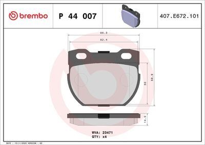 Brembo Rear Brake Pads Land Rover Defender 90- | P44007 | Euro Car Parts - Thumbnail 2