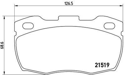 Brembo Front Brake Pads Land Rover Defender 90- | P44015 | Euro Car Parts - Thumbnail 2