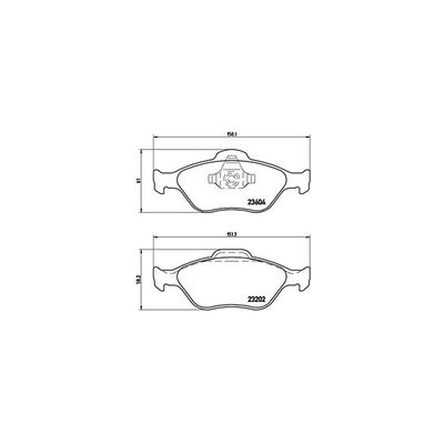 Brembo Xtra Brake Pads (Front) Ford Various | P 24 055X | Euro Car Parts - Thumbnail 2