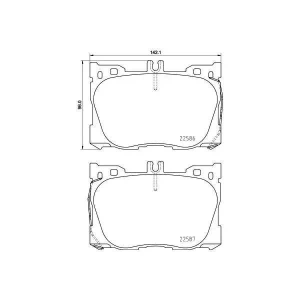 Brembo Front Brake Pads Mercedes C & E Class Amg (13-) | P50139 | Euro Car Parts - Image 1