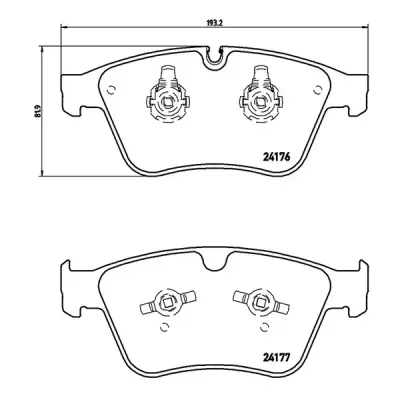 Brembo Front Brake Pads Mercedes Ml63 & R63 Amg (06-) | P50105 | Euro Car Parts