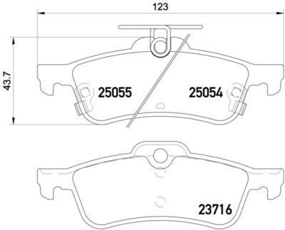 Brembo Rear Brake Pads Honda Civic Mk Ix (12-) | P28070 | Euro Car Parts - Thumbnail 2