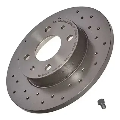 Brembo Rear Brake Disc Abarth 500 > 695C (08-) 240Mm (S) *drilled* | 08.5085.31 | Euro Car Parts