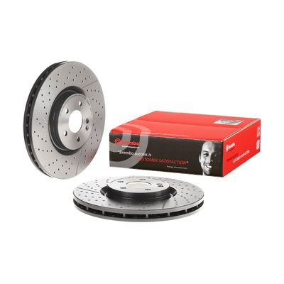 Brembo Front Hc Disc Merc A-Class Amg (13-) 350Mm (V) *drilled/pvt* | 09.b913.11 | Euro Car Parts - Thumbnail 2