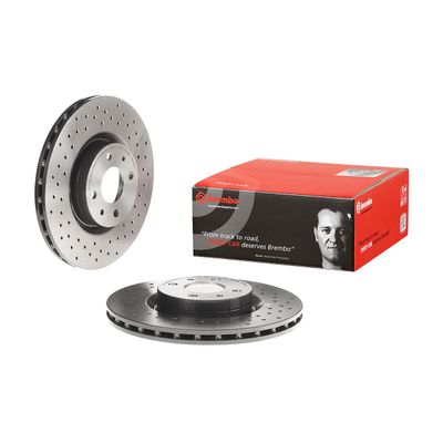 Brembo Front Disc Abarth 500 Series (08-) 284Mm (V) **drilled** | 09.c645.11 | Euro Car Parts - Thumbnail 2