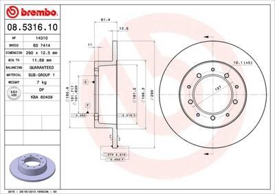 Brembo Defender Discovery Range Rover | 08.5316.10 | Euro Car Parts - Thumbnail 2