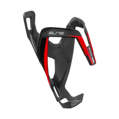 Elite Vico Carbon Bottle Cage - Matt Black / Red - Thumbnail 2