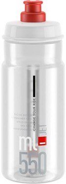 Elite Jet Water Bottle - 550ml, Clear / Red