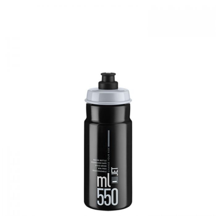 Elite Jet Water Bottle - 550ml, Black / Grey - Image 1