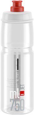 Elite Jet Water Bottle - 750ml, Clear / Red