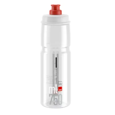Elite Jet Water Bottle - 750ml, Clear / Red - Thumbnail 2