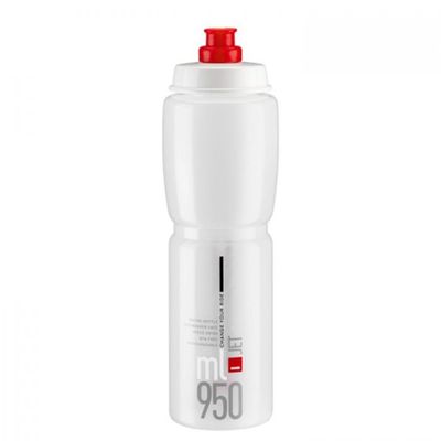 Elite Jet Water Bottle - 950ml, Clear / Red