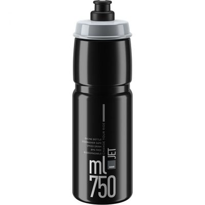 Elite Jet Water Bottle - Black, 750ml
