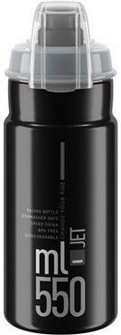 Elite Jet Biodegradable MTB Water Bottle - Black, 550ml