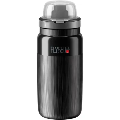 Elite Fly MTB Water Bottle - 550ml, Black / Grey - Thumbnail 2