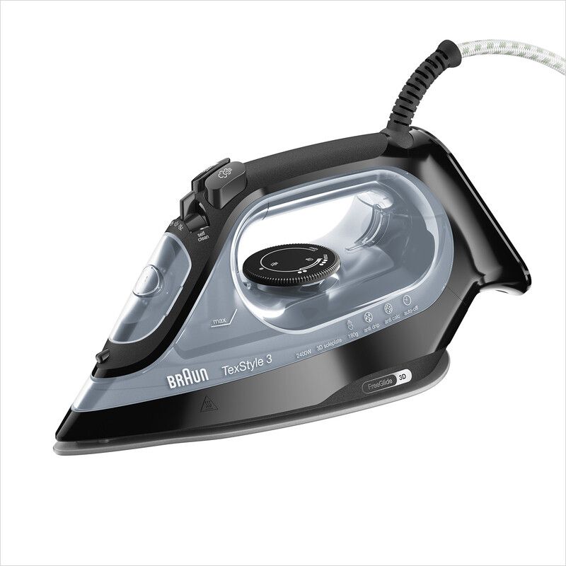 Braun 2400W Texstyle 3 Steam Iron - Black - Image 1