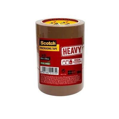 Scotch Packaging Tape Heavy Brown 50mm x 66m (Pack 3) 7100303336