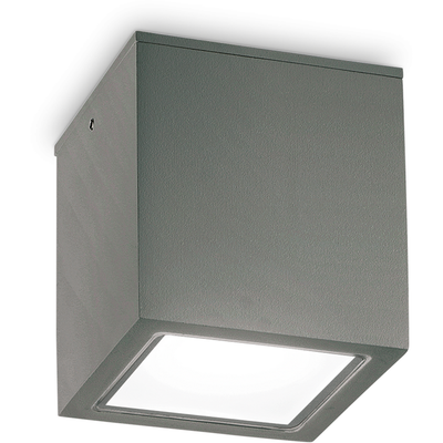 Ideal Lux downlight Techo IP54, anthracite, metal 15 x 15 cm - Thumbnail 2