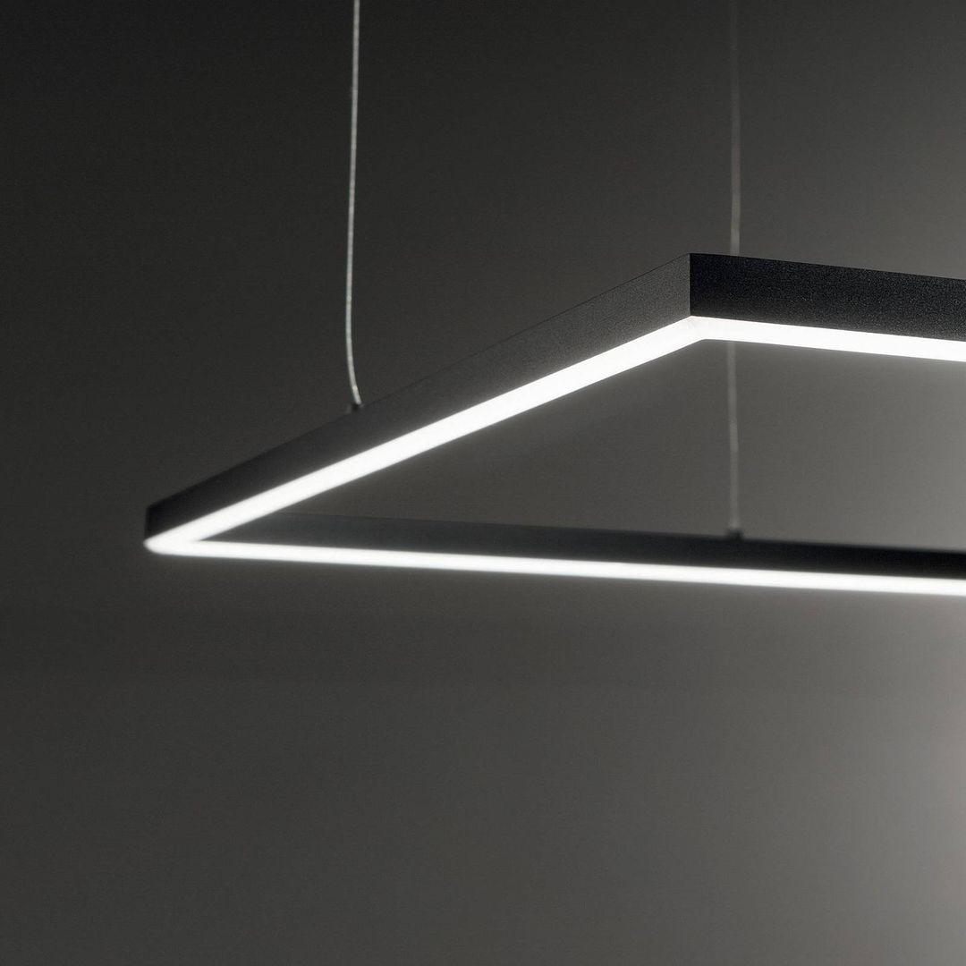 Ideal Lux LED pendant Oracle Slim 50 x 50 cm black 3,000 K - Image 1