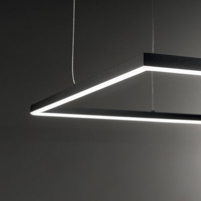 Ideal Lux LED pendant Oracle Slim 70 x 70 cm black 3,000 K