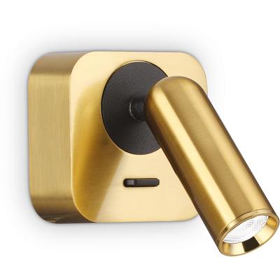IDEAL LUX Bean LED wall spotlight, brass-coloured, width 7 cm - Thumbnail 2