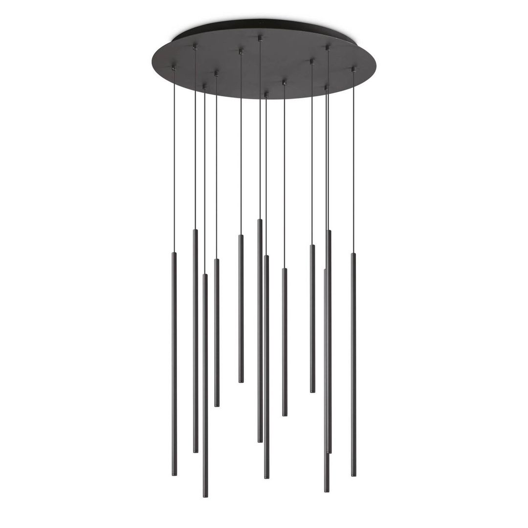 Ideal Lux Filo LED hanging light 12-bulb black - Image 1