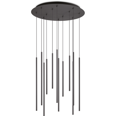 Ideal Lux Filo LED hanging light 12-bulb black - Thumbnail 2
